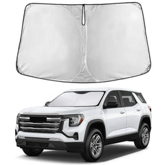EcoNour Terrain windshield shade front view blocks glare for a cooler cabin.