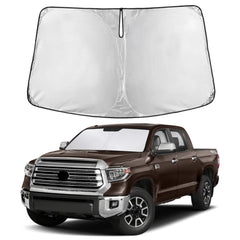 EcoNour Tundra windshield sunshade front coverage reduces glare and interior heat.