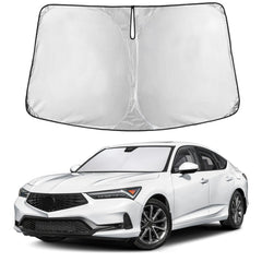 EcoNour windshield shade for Acura Integra shows full-coverage fit and glare reduction