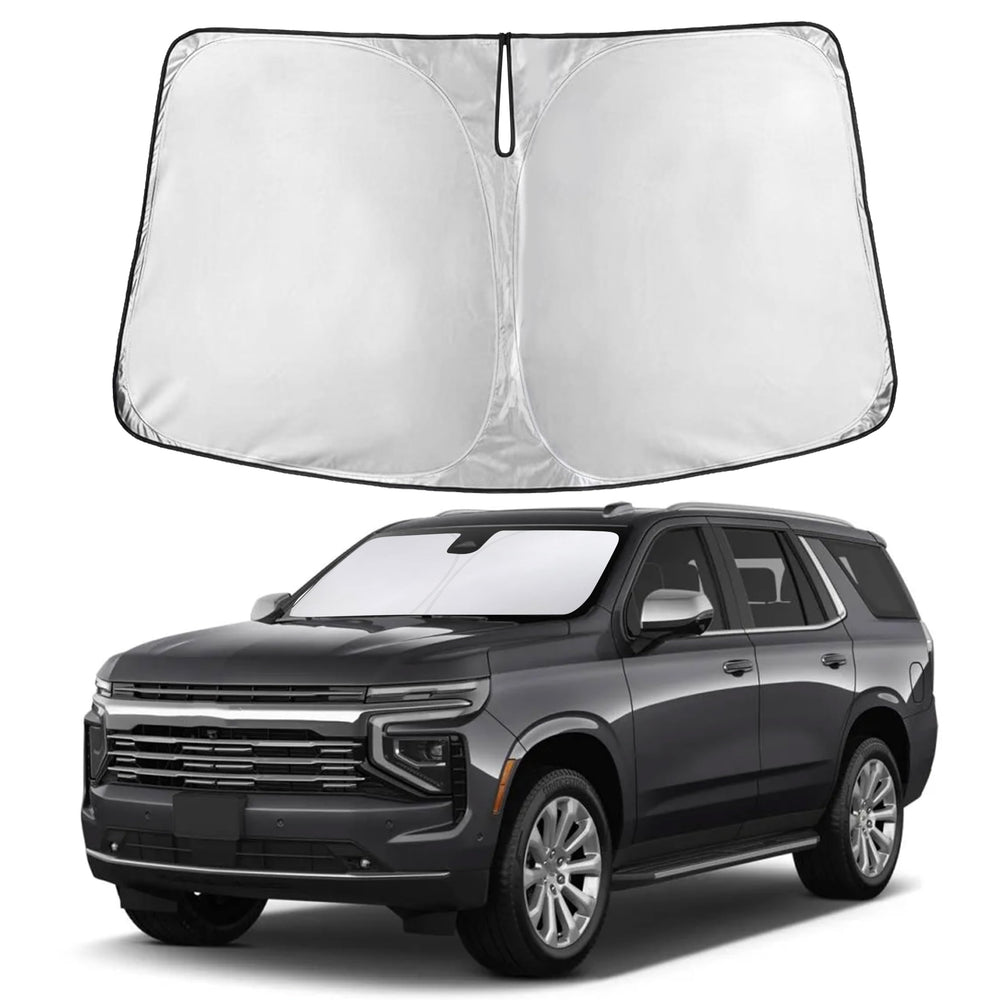 EcoNour windshield shade for Chevrolet Tahoe offers full coverage and interior protection.