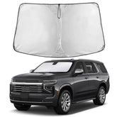 EcoNour windshield shade for Chevrolet Tahoe offers full coverage and interior protection.