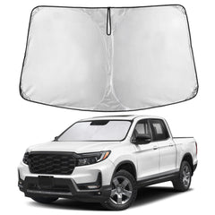 EcoNour windshield shade for Honda Ridgeline offers full windshield coverage and reduced glare.