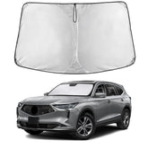EcoNour windshield sunshade on Acura MDX front windshield for full coverage
