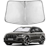 EcoNour windshield sunshade front-view fit for Audi Q7 2016-2026.
