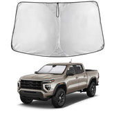 EcoNour windshield sunshade for Canyon with full coverage and light blocking