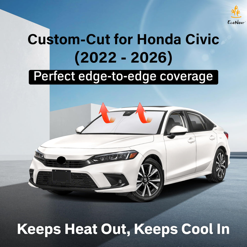 EcoNour sunshade shows uv blocking layer for Civic 11th Gen