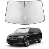 EcoNour windshield sunshade for Dodge Caravan front-coverage blocks glare and heat.