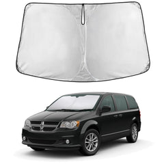 EcoNour windshield sunshade for Dodge Caravan front-coverage blocks glare and heat.