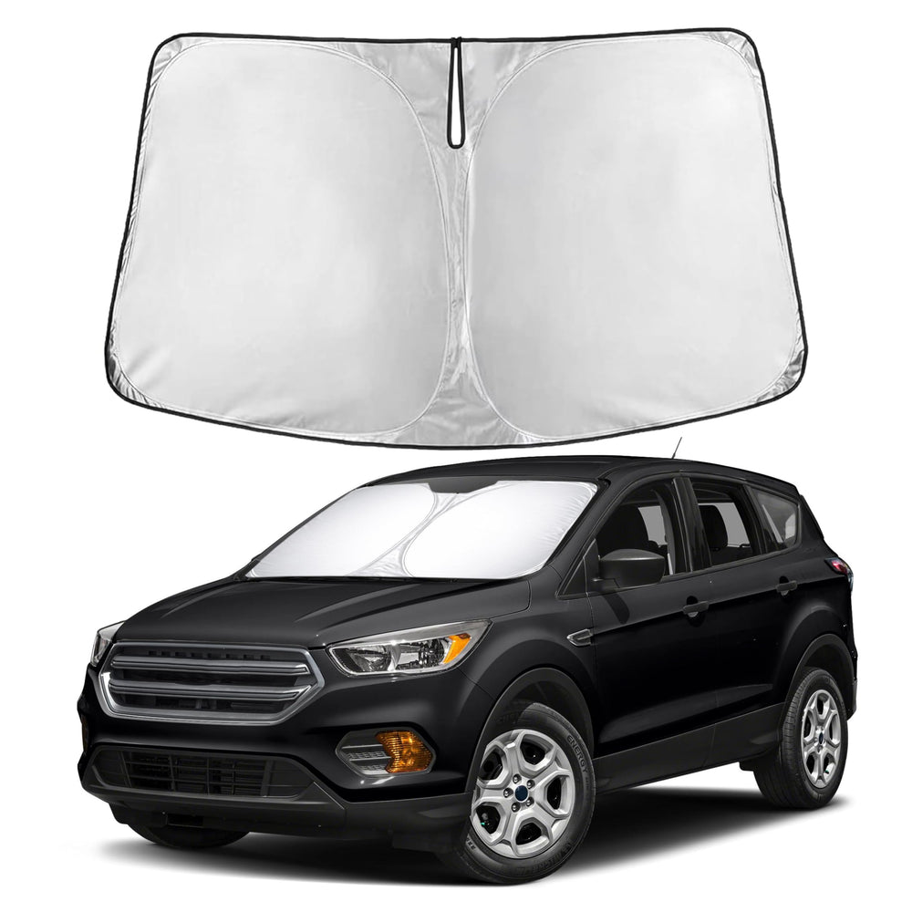 EcoNour windshield sunshade for Ford Escape provides full front windshield coverage.