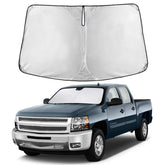 EcoNour windshield sunshade fits Silverado/Sierra 2007-2013 for full windshield coverage