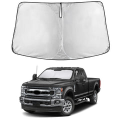 EcoNour windshield sunshade front-view reduces interior heat for Ford Super Duty
