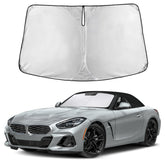 EcoNour windshield sunshade provides full coverage for BMW models, reducing glare and interior heat.