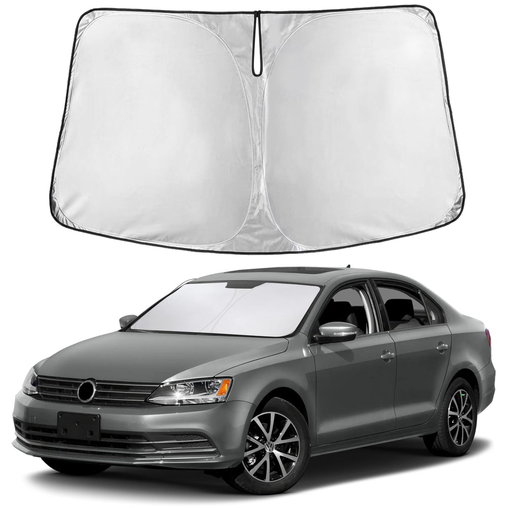 EcoNour windshield sunshade provides full coverage to block light and reduce heat buildup.