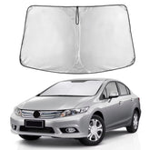 EcoNour windshield sunshade for Honda Civic provides full front coverage and light blocking.