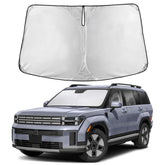 EcoNour windshield sunshade for Hyundai Santa Fe 2024–2026 provides full front coverage.