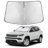 EcoNour windshield sunshade for Jeep Compass full-coverage view reduces glare and heat