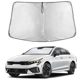EcoNour windshield sunshade for Kia K5 with front coverage reduces heat.