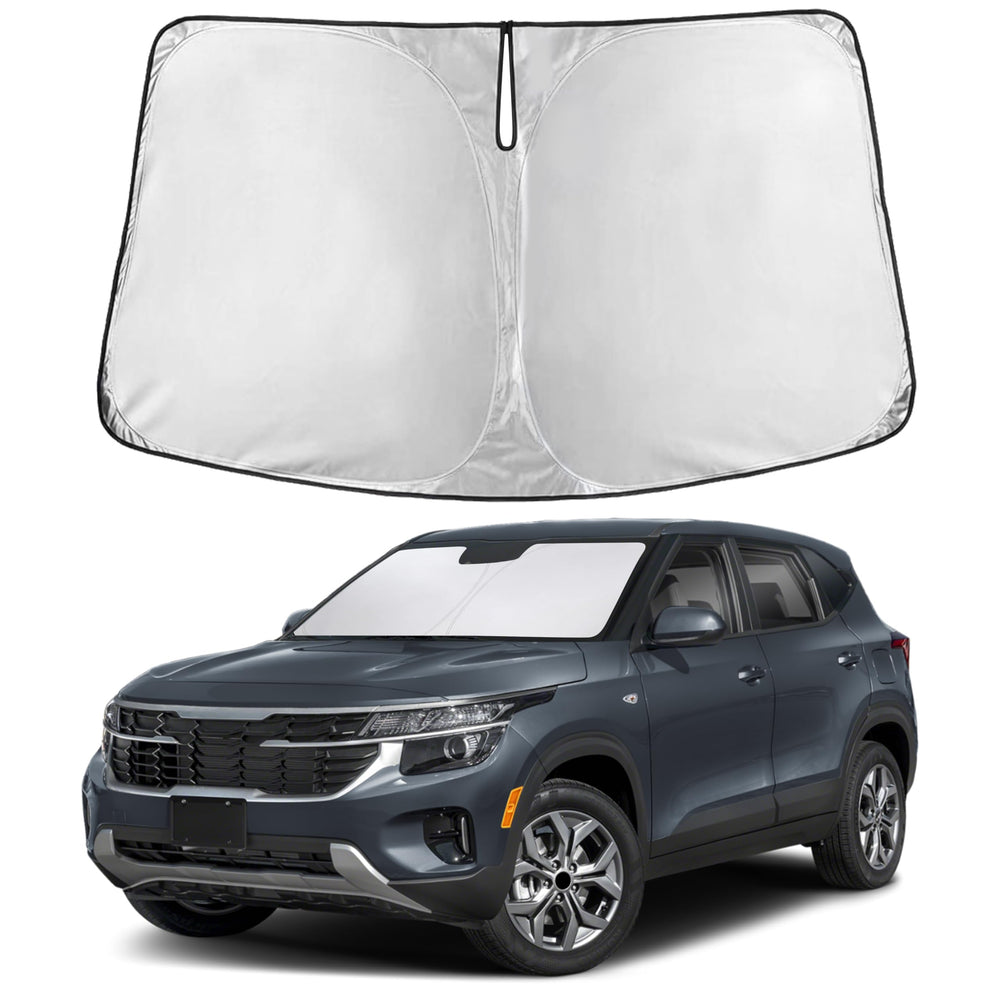 EcoNour windshield sunshade for Kia Seltos fit, reduces glare and heat.