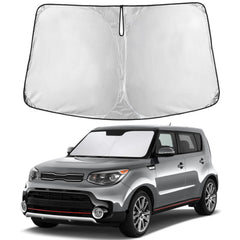 EcoNour windshield sunshade for Kia Soul reduces sun glare for a cooler ride.