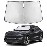 EcoNour windshield sunshade for Mustang Mach-E provides full-coverage glare protection.