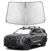 EcoNour Palisade windshield sunshade front-fit reduces glare for clear visibility.