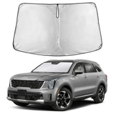 EcoNour windshield sunshade Sorento fit blocks glare and keeps interior cool.