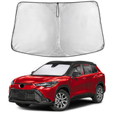EcoNour windshield sunshade for Toyota Corolla Cross 2022-2026 blocks sun for a cooler cabin