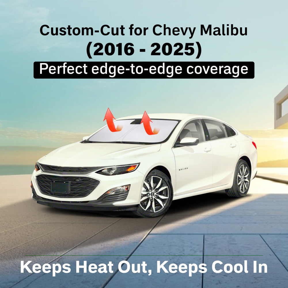 EcoNour Malibu sunshade shown from inside highlighting UV protection and cooler cabin.