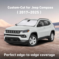 EcoNour sunshade blocks UVA/UVB rays for Jeep Compass interior protection