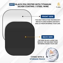 EcoNour windscreen shade for large side windows reduces heat.