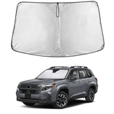 EcoNour Forester windshield sunshade provides full-coverage fit while blocking UV rays.