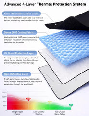 Durable reinforced edges prevent warping for long-term windshield protection.