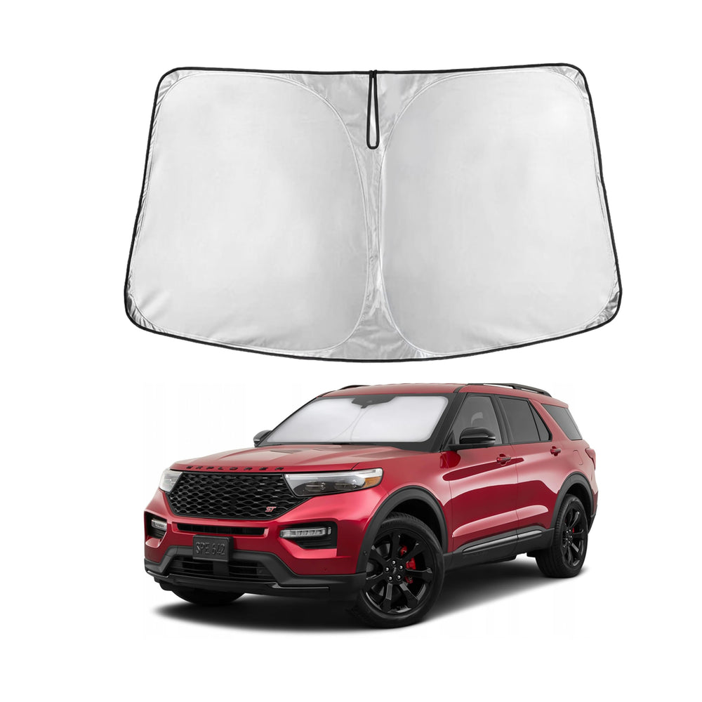 EcoNour windshield sunshade for Ford Explorer provides precise fit and glare reduction.