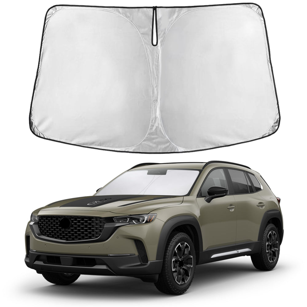 EcoNour windshield sunshade with front coverage reduces glare for Mazda CX-50