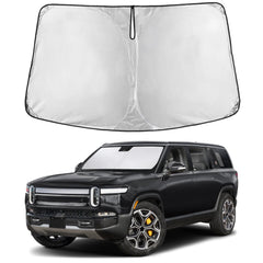 EcoNour windshield sunshade for Rivian R1S/R1T with full windshield coverage
