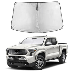 EcoNour windshield sunshade for Toyota Tacoma fits precisely and blocks glare.
