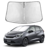EcoNour windshield sunshade for Honda Fit with full front coverage.
