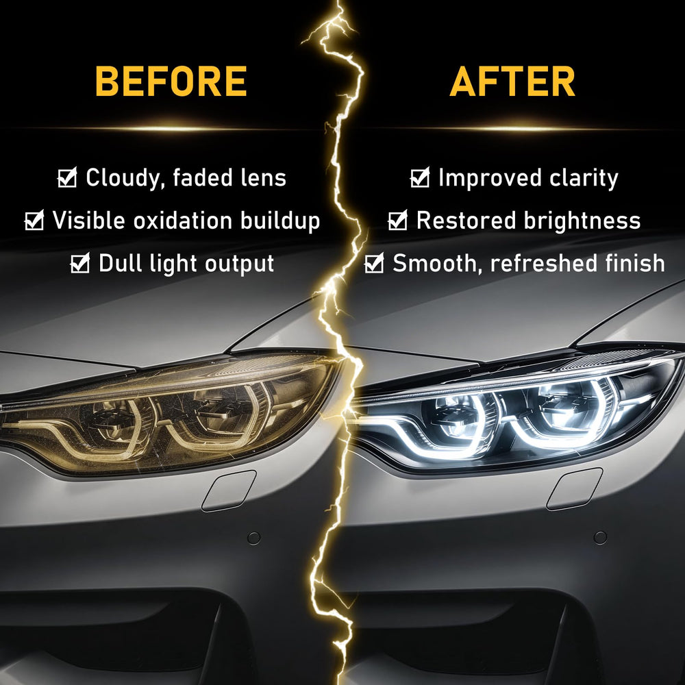 EcoPure Lab headlight wipes come with a microfiber cloth for precise edge-to-edge cleaning.