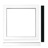 EcoSynic gasket frame shows universal fit for most RV rooftop A/C units.