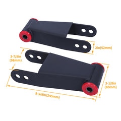 ECOTRIC 2-3-inch lowering shackles packaging