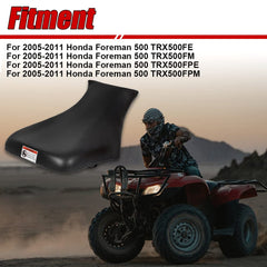 ECOTRIC ATV seat for Foreman 500, side view, durable construction for rugged off-road adventures.