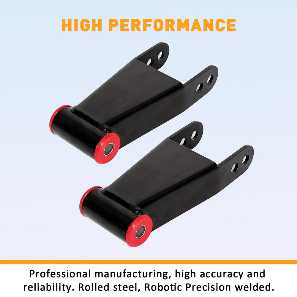 ECOTRIC black powder-coated shackles close-up with rugged finish