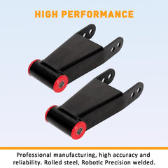 ECOTRIC black powder-coated shackles close-up with rugged finish