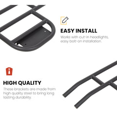 Bolt-on installation readiness for ECOTRIC front brush guard.