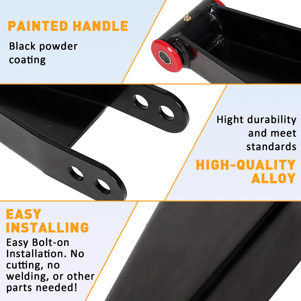 ECOTRIC bolt-on installation close-up of lowering shackles