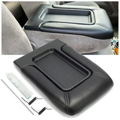 ECOTRIC center console lid in black leather texture for Silverado interiors