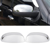 ECOTRIC chrome half mirror covers, left-front view, boosts shine and durability.