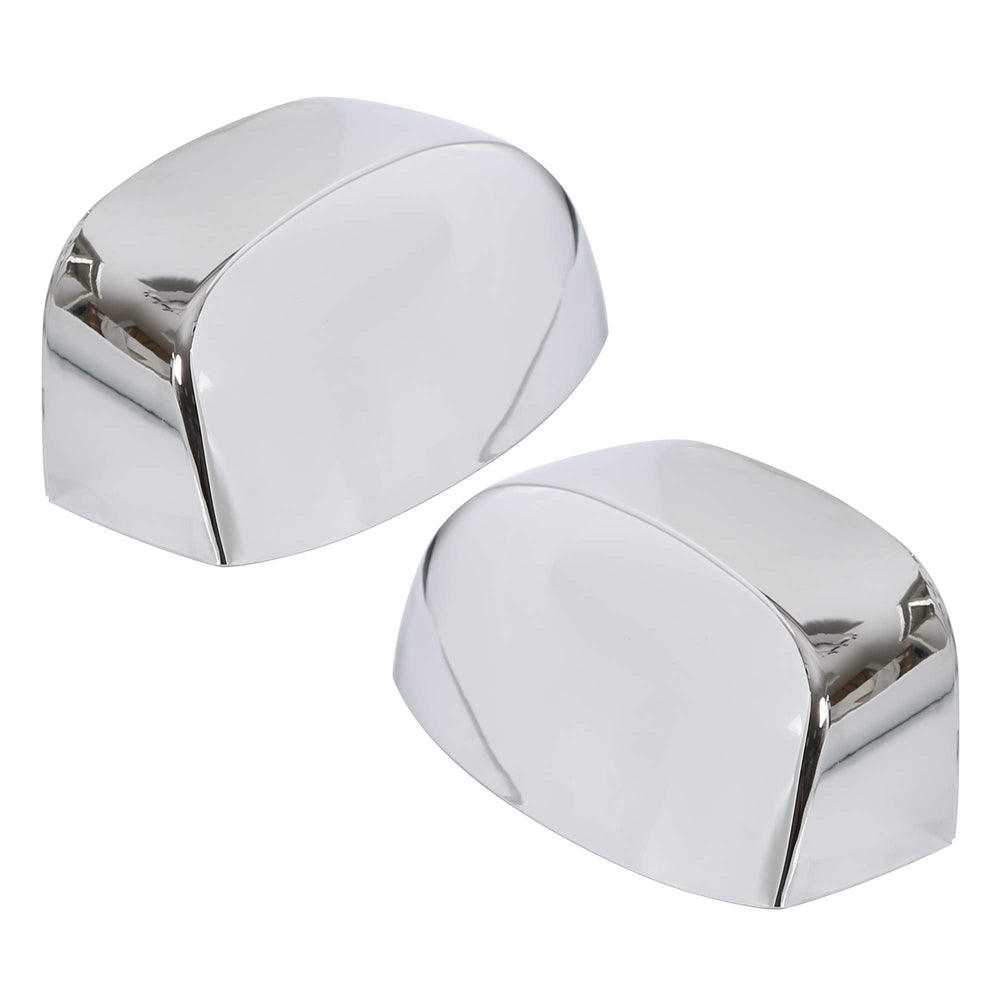 ECOTRIC chrome half mirror covers pair pack for easy replacement.