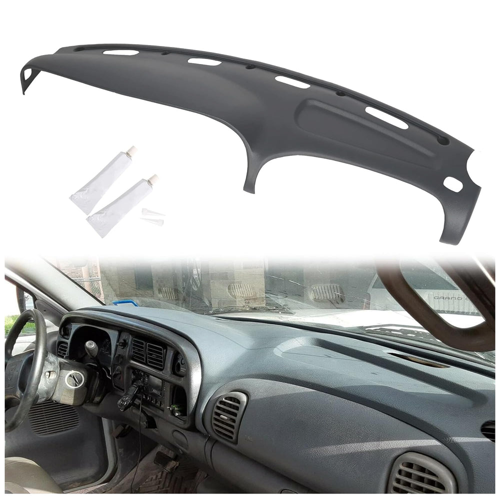 ECOTRIC dash cover overlay on Ram 1500 front view protects and refreshes the dash