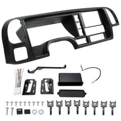 ECOTRIC dash panel double‑DIN fit for 1995–2002 GMC Sierra and Silverado enhances stereo integration.